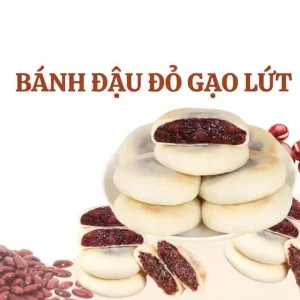 Bánh Đậu Đỏ Gạo Lứt, mềm dẻo ít calo,ít ngọt. Túi 250G, 500G,1000G.