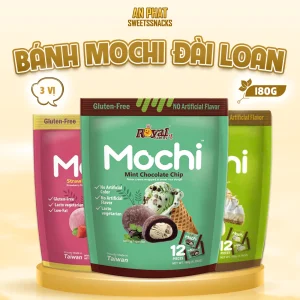 Bánh mochi kem chảy socola bạc hà Royal Family 180g nhập khẩu Đài Loan vỏ giòn béo ngậy dinh dưỡng