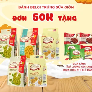 Bánh cookie Belgi trứng sữa giòn xốp, bổ sung DHA, túi 250g, sản phẩm chính hãng Tràng An